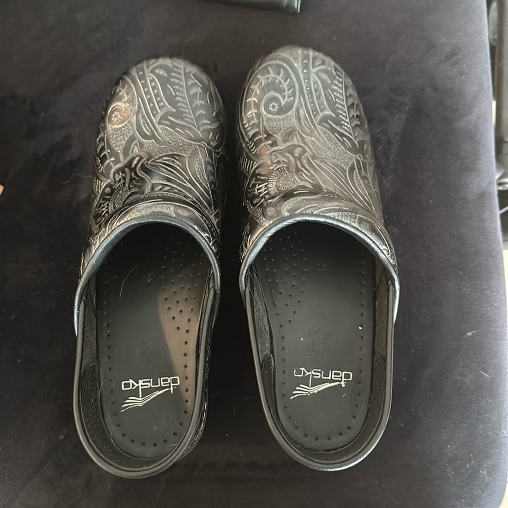 Dansko leather paisley clogs LIKE NEW